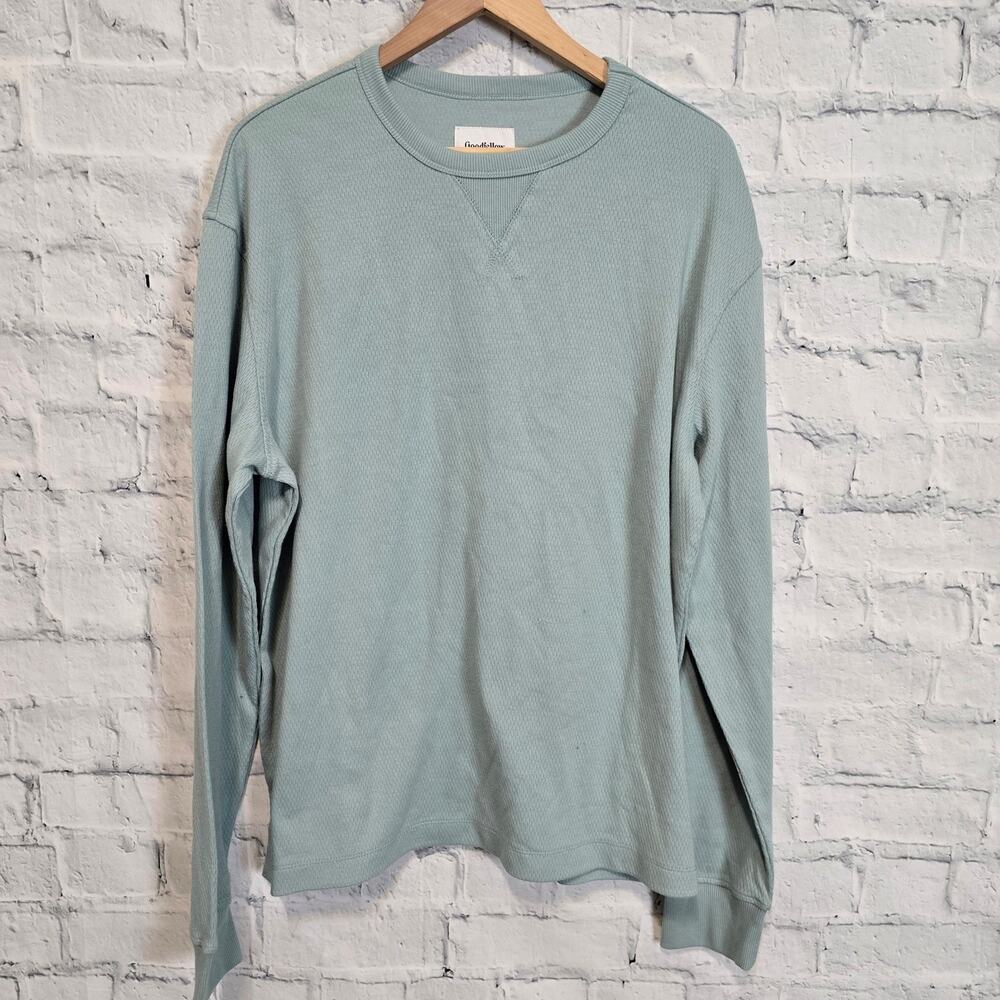 Goodfellow & Co Crewneck Long Sleeve Thermal Knit Sweater Sz L top A30